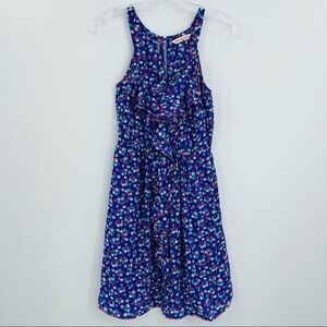 Rebecca Taylor silk floral ruffle front dress dainty pockets women's size 0